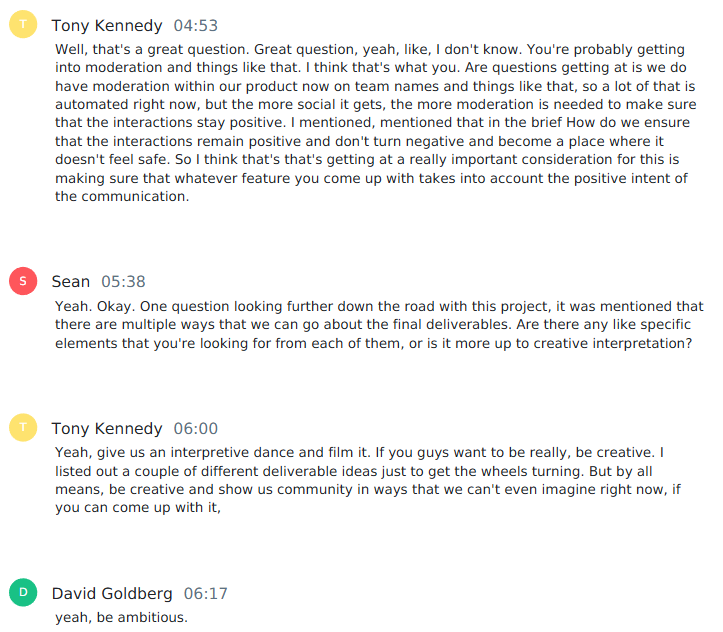 Excerpt from an interview with ESPN stakeholders about community and moderation